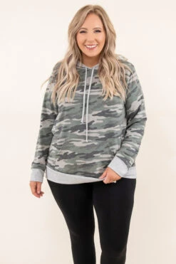 Stop To Think Hoodie, Olive