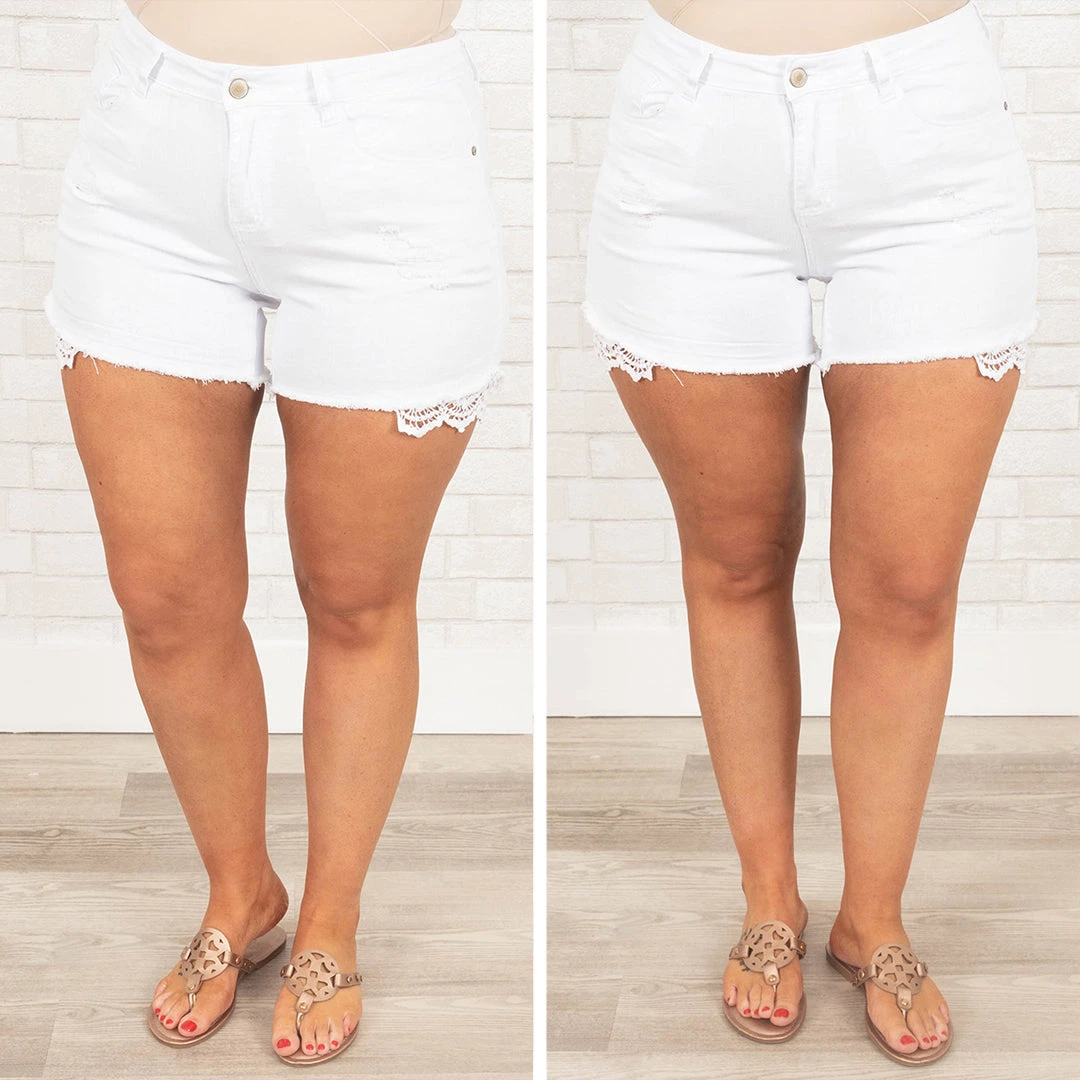 Summer Crushin' Shorts, White 8 Summer Crushin' Shorts, White - Image 6