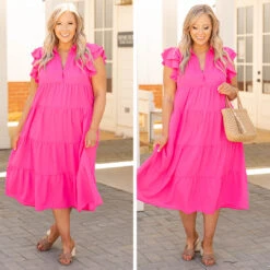 Play Time Dress, Hot Pink -Beyond Basics 13 35585b95 70cd 4867 a7da 4ffa481890d9