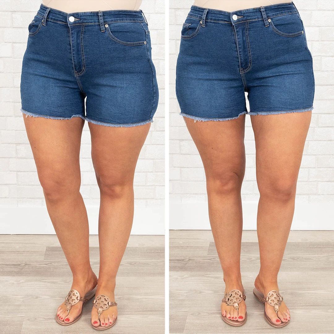 Time In The Sun Shorts, Medium Wash 8 Time In The Sun Shorts, Medium Wash - Image 6