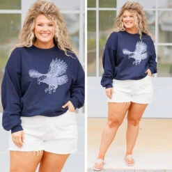 Soaring High Sweatshirt, Navy -Beyond Basics 14 9a125329 712a 47e2 8f00 55396be89a4f