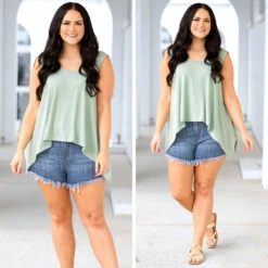 Seeing The Beginning Top, Dusty Green -Beyond Basics 14 9ce5ac56 091a 471a 989e fb788724a615