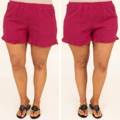 Sunkissed Daze Shorts, Maroon -Beyond Basics 16 2192be0a a606 40a4 88a3 d9892175f594