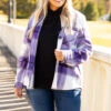 Pretty Girl Anthem Shirt Jacket, Violet -Beyond Basics 1I5A8326 Edit