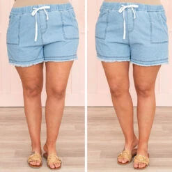 A Sunny Breeze Shorts, Light Denim -Beyond Basics 1 559009b1 f4ef 441c 9ec8 243a08a255fc