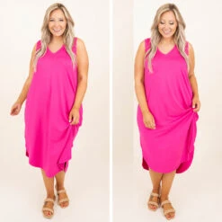 A Bright Spring Dress, Fuchsia -Beyond Basics 1 85065451 682a 48b3 b8b1 1c692804976a