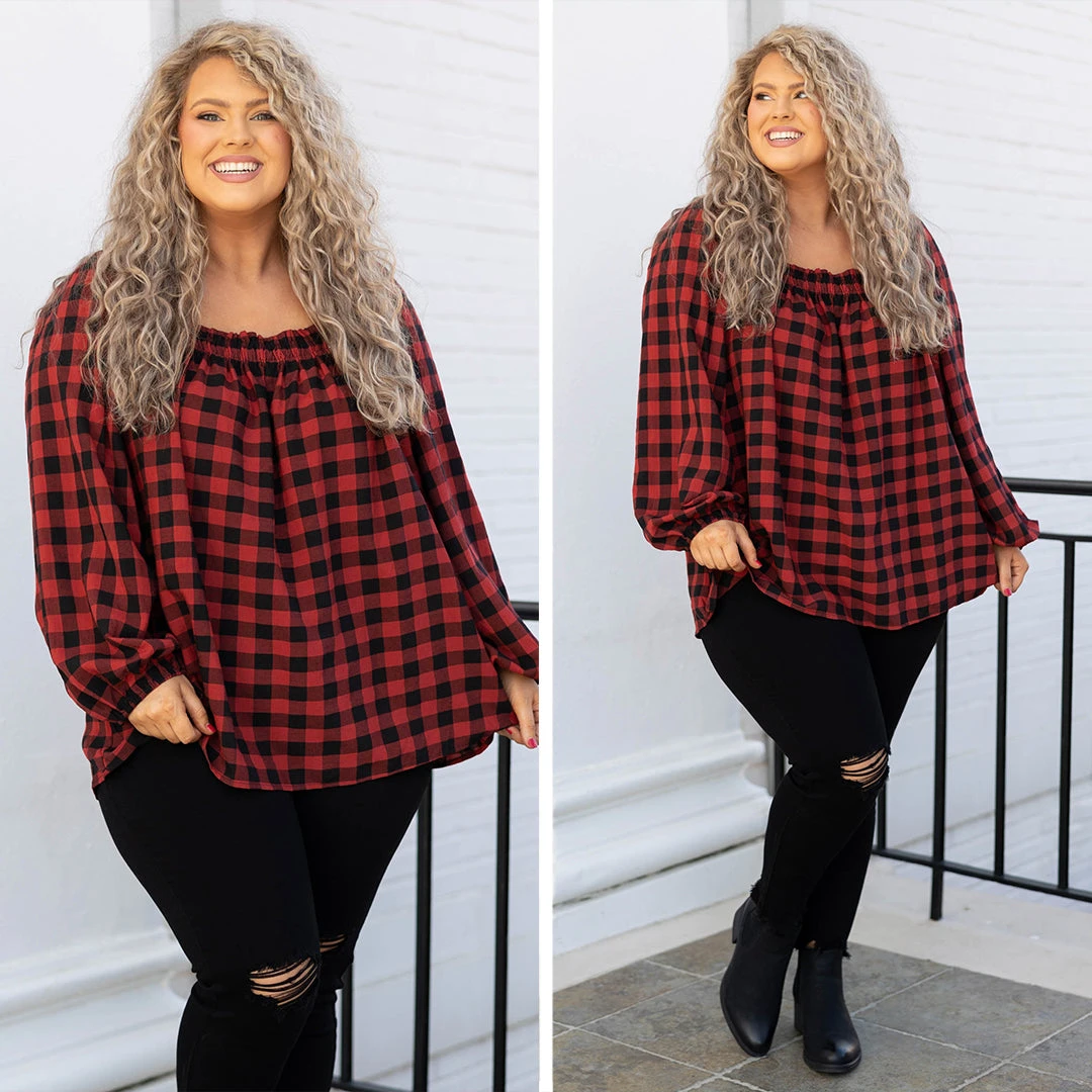 Cheerful Moments Top, Red 8 Cheerful Moments Top, Red - Image 6