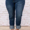 Hold Please Boyfriend Jeans, Dark Wash -Beyond Basics 2 24Kim 304