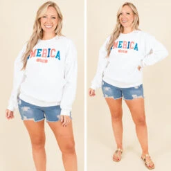 For Freedom Sweatshirt, White -Beyond Basics 26 05dfb9a9 42fe 4033 a528 5bb0afb81fe6