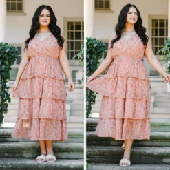 Days Together Midi Dress, Peach -Beyond Basics 2 1099071a 3267 4f75 863b 23aedc6fc4c1