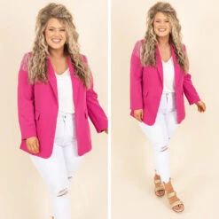 Glam And Glitz Blazer, Hot Pink 15 Glam And Glitz Blazer, Hot Pink -Beyond Basics 2 8c1dd906 e348 49dd bbbc f20515eb8511