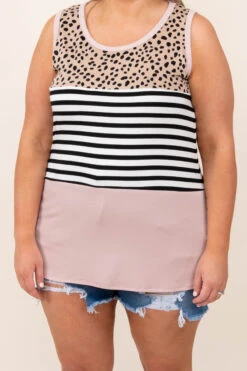 Run Right Back To You Tank, Rose Dust -Beyond Basics 3 10 1740