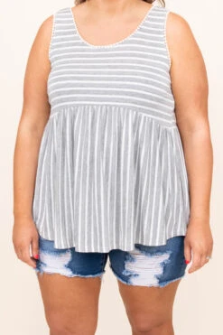 Flourish In Love Tank, Grey -Beyond Basics 3 24 3344