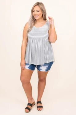 Flourish In Love Tank, Grey -Beyond Basics 3 24 3345