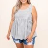 Flourish In Love Tank, Grey 1 Flourish In Love Tank, Grey -Beyond Basics 3 24 3346