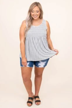 Flourish In Love Tank, Grey -Beyond Basics 3 24 3347