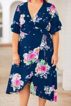 Love In Bloom Dress, Navy -Beyond Basics 373A2921