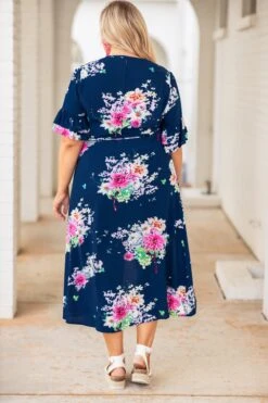 Love In Bloom Dress, Navy -Beyond Basics 373A2923