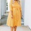 Holding Hands On The Boardwalk Dress, Mustard -Beyond Basics 373A7564 Edit