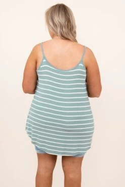 Toes In The Sand Tank, Light Green-Ivory -Beyond Basics 4 20 6899