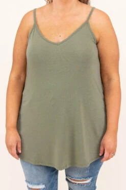 Warm From The Sun Tank, Light Olive -Beyond Basics 4 28 7638