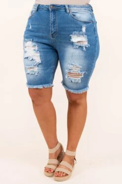 Saturday Sun Shorts, Medium Wash