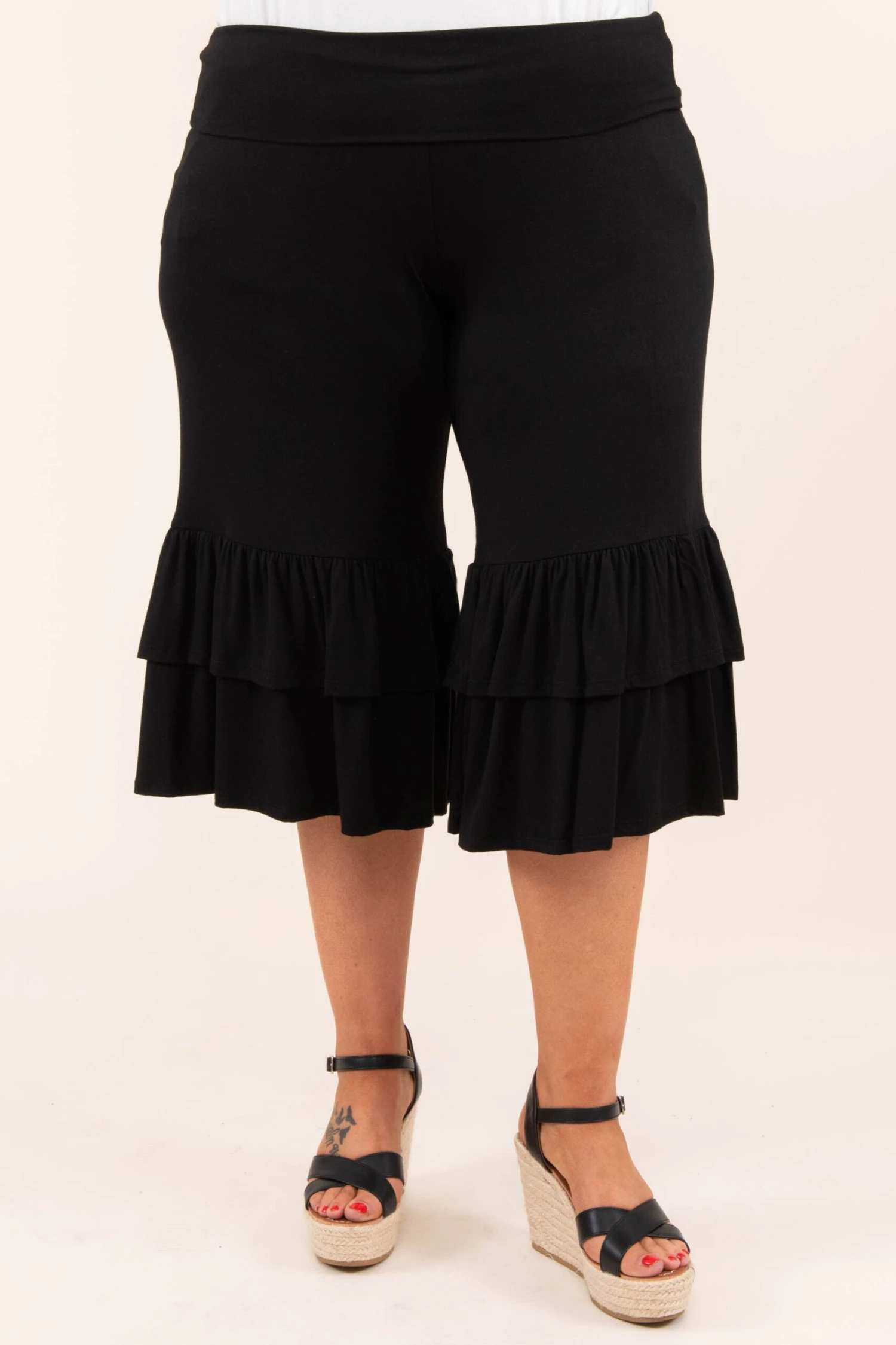 Sass And Flare Capris, Black 4 Sass And Flare Capris, Black - Image 2