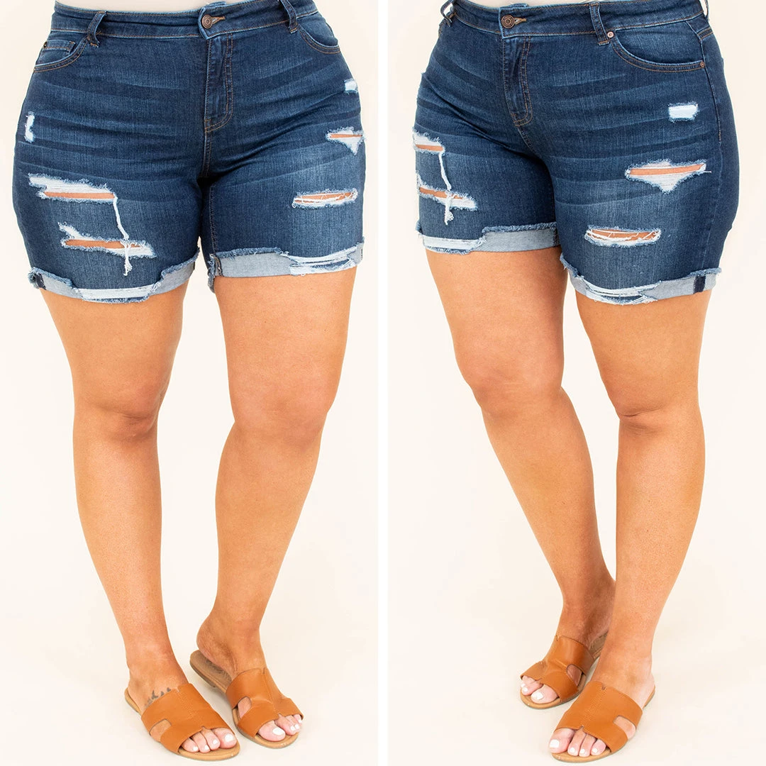 Back To The Sunset Shorts, Dark Wash 7 Back To The Sunset Shorts, Dark Wash - Image 5