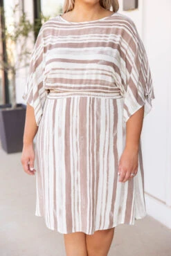 Tea Has Been Spilled Midi Dress, Mocha -Beyond Basics 5E1A1986