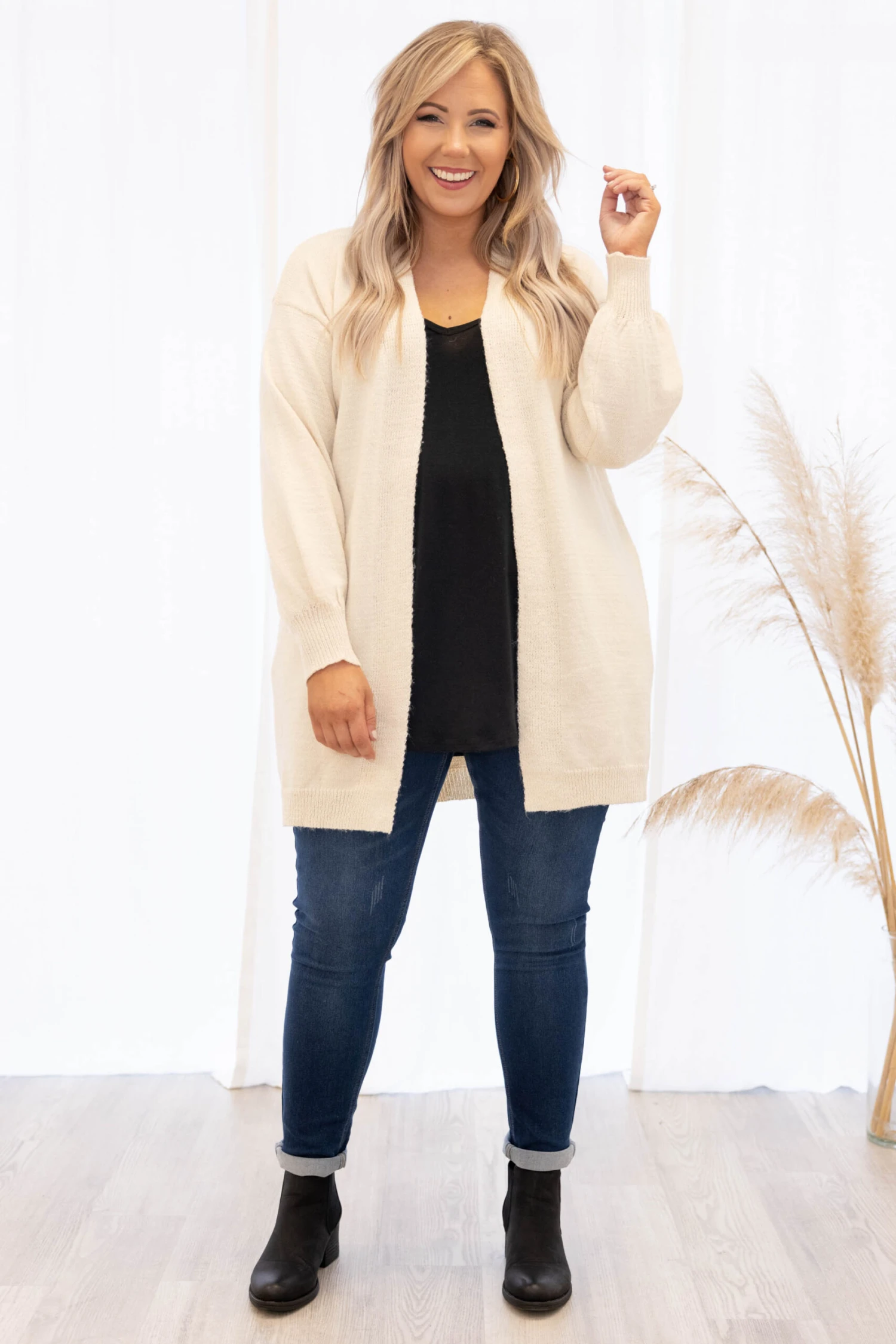 Pumpkin Patch Cardigan, Ivory 5 Pumpkin Patch Cardigan, Ivory - Image 3