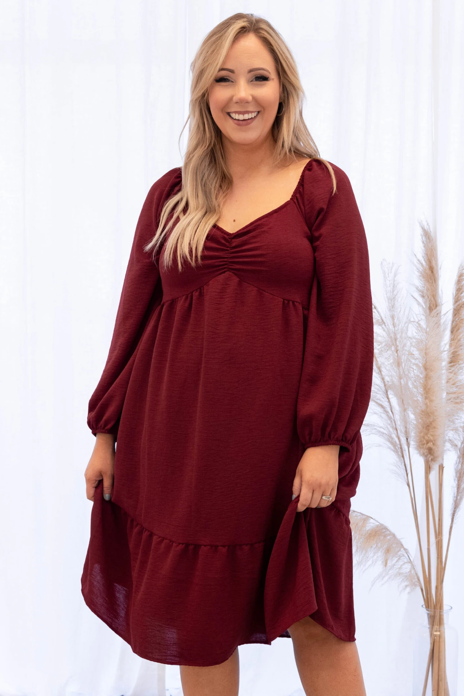 Back Where It Started Dress, Wine 3 Back Where It Started Dress, Wine