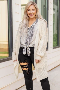 Source Of Happiness Cardigan, Cream