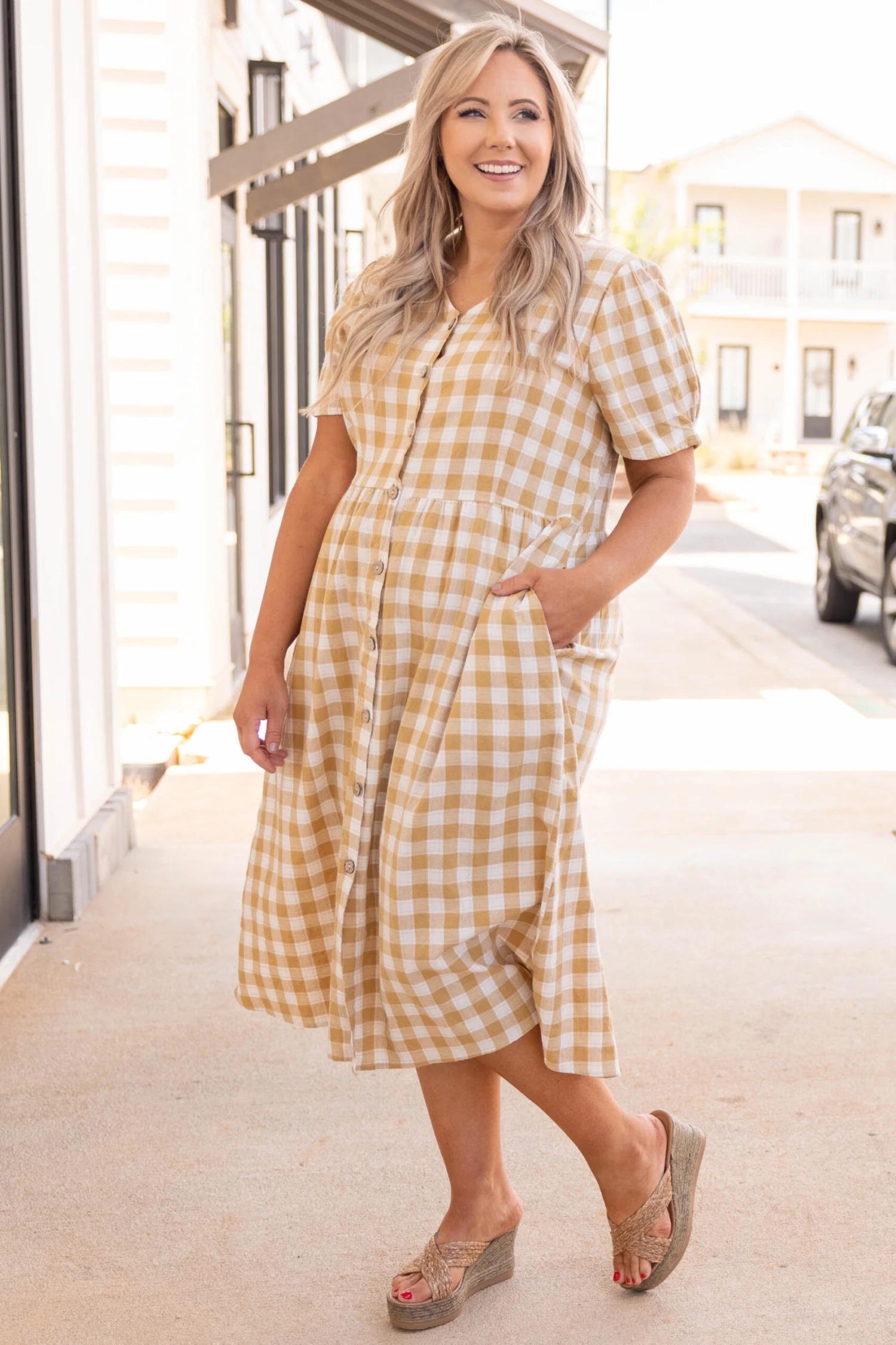 Brunch Vibes Dress, Yellow 5 Brunch Vibes Dress, Yellow - Image 3