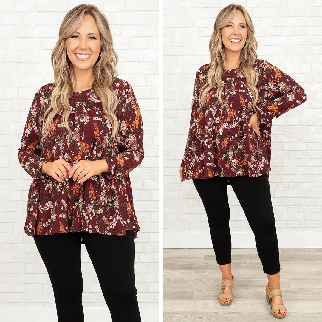 Brisk Breezes Top, Burgundy 8 Brisk Breezes Top, Burgundy - Image 6