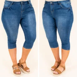 Basically Famous Capris, Medium Wash -Beyond Basics 6.24 10