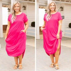 Elegant Darling Dress, Fuchsia -Beyond Basics 6 5a9edb52 1e13 49b0 b4fa 4a7050d20449