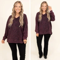 Come On Over Pullover, Dark Burgundy Mineral Wash -Beyond Basics 6 d0b5d073 e269 4cc5 837f ff9a1ccffc94