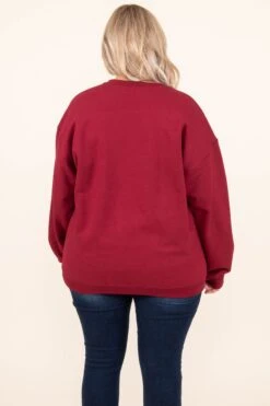 Leopard Heart Sweatshirt, Garnet -Beyond Basics 7 22 12759