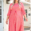 Holding Hands On The Boardwalk Dress, Coral 1 Holding Hands On The Boardwalk Dress, Coral -Beyond Basics 746A0280