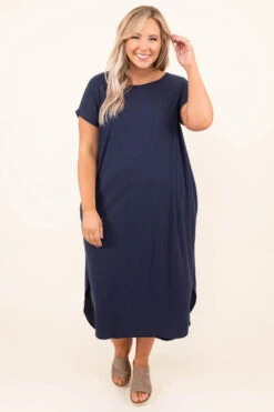 Here We Go Again Dress, Navy -Beyond Basics 8 27 14568