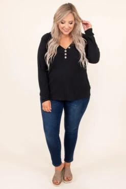 Not My Normal Style Top, Black -Beyond Basics 8 4 13264