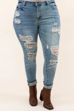 Go Explore Boyfriend Jeans, Medium Wash -Beyond Basics 9 3 14850