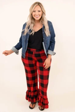 The Big Flare Pants, Black-Red 11 The Big Flare Pants, Black-Red -Beyond Basics 9 9 15125