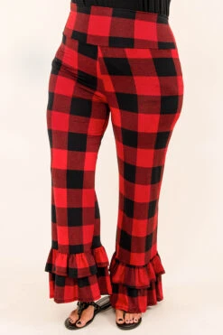 The Big Flare Pants, Black-Red
