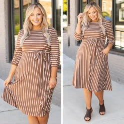 Holding Hands On The Boardwalk Dress, Taupe -Beyond Basics 9 ab542904 73a5 495e bfb2 a1a6ba708f70