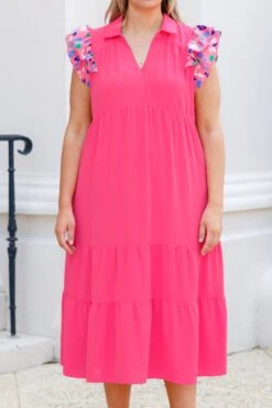 A Little Wild Dress, Pink -Beyond Basics ALittleWildDress Pink 2