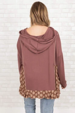 A New Story Hoodie, Dark Mauve -Beyond Basics ANewStoryHoodie DarkMauve 0051