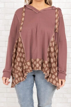 A New Story Hoodie, Dark Mauve -Beyond Basics ANewStoryHoodie DarkMauve 0052