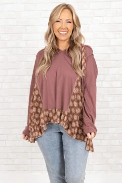 A New Story Hoodie, Dark Mauve