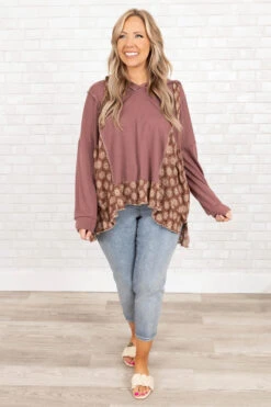 A New Story Hoodie, Dark Mauve -Beyond Basics ANewStoryHoodie DarkMauve 0055